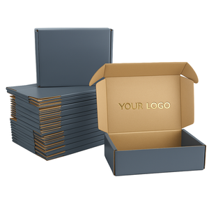 Cajas de Cartón Corrugado con Logotipo Estampado en Oro Personalizado, para Envíos de Comercio Electrónico, Ropa y Regalos, Plegables y Planas, Más Vendidas - Product Image 1