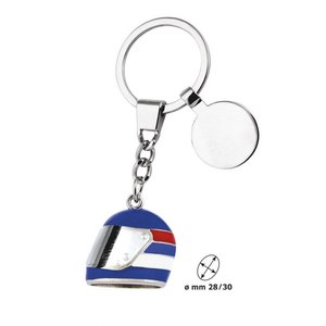 Llavero Azul, Blanco y Rojo para Accesorios de Casco de Motocicleta - Product Image 1