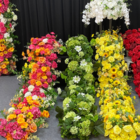 Bouquet de fleurs en soie pour allée de mariage, chemin de table pour cérémonie, décoration de fête, centre de table de mariage