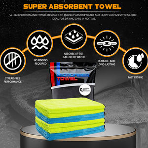 Toalla de coche de microfibra de 600gsm y 800gsm de alta calidad, toalla de lavado de coches gruesa de terciopelo Coral - Product Image 5