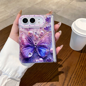 เคสโทรศัพท์มือถือพับได้ IMD Diamond Glitter Butterfly สำหรับ iPhone 18 Duo fold ประดับมุก  หน้าจอ PC  ฝาหลังแบบมีประกายวิบวับ รุ่นใหม่ - Product Image 3