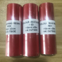 Ruban synthétique en résine rouge TTR pour étiquettes d'avertissement de batterie automobile, signalisation de danger, codage, impression d'étiquettes, approvisionnement en vrac
