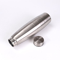 Bouteille d'eau sport isotherme personnalisable en acier inoxydable 304, forme gourde, design moderne et minimaliste, portable pour le cyclisme
