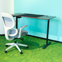 Bureau mobile moderne pliable à ressort à gaz, inclinable, à une seule jambe, réglable en hauteur pneumatiquement, pour ordinateur portable, en aluminium et acier