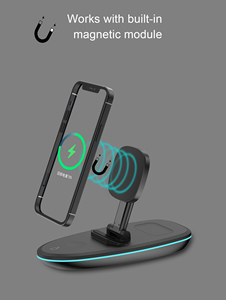 Soporte de <span class=keywords><strong>cargador</strong></span> inalámbrico rápido universal personalizado 3 en 1 de 10W para reloj de teléfono de velero, soporte plegable para teléfono móvil, accesorio para auriculares - Product Image 4