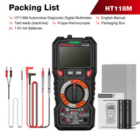 Habotest HT118M Handheld Digital Multimeter 600V Tachometer Data Logging (0.5%+3) Accuracy for Automotive Rotational Motor