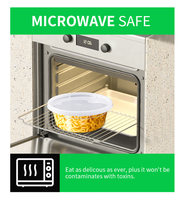 Contenants de charcuterie de 8/12/16/24/32 oz avec couvercles pour la préparation des repas, sans BPA, empilables, compatibles micro-ondes, lave-vaisselle et congélateur, gobelet à soupe