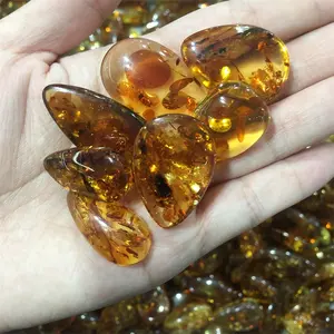 Fashion Jewellery Women Pendants Hot Sale Natural Amber Gemstone Pendant Flower Amber For Necklace Making