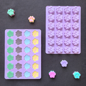 Động vật Paw in Cookie Khuôn Con Chó dấu chân mèo Paw Silicone Kẹo sô cô la khuôn Pudding Jelly handmade Thức ăn vật nuôi công cụ nướng - Product Image 4