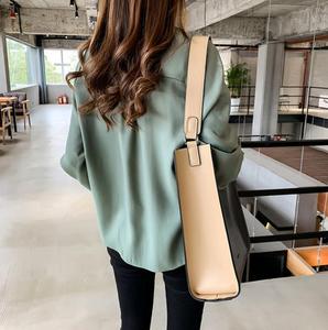 HANO kemeja ukuran besar <span class=keywords><strong>4XL</strong></span> wanita, kemeja noda putih kasual longgar lengan panjang kancing Streetwear 2021 - Product Image 6