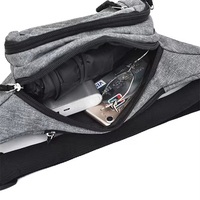 Bolso Bandolera Grande con 4 Bolsillos con Cierre para Ejercicio, Viajes, Correr, Manos Libres y Almacenamiento de Teléfono, para Exteriores, OEM, ODM, Unisex