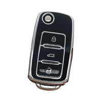 Étui de clé de voiture de luxe en TPU anti-chute et résistant aux rayures pour hommes et femmes, compatible Volkswagen/Skoda/Langyi/Mingray/Speedy/Kodiak/C T