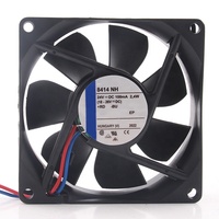 Ventilateur de refroidissement axial 8414 NH à double roulement à billes, grand volume d'air, 5V 12V 48V DC24V 100mA 2.4W EC AC 80X80X25MM 8025