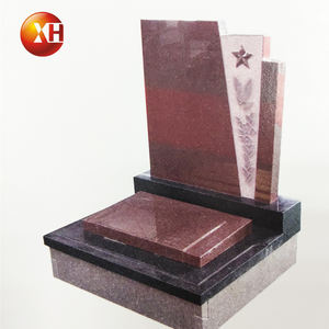 Lapide Militare in Granito Rosso e Nero di Alta Qualità, Pietra Tombale per Soldati, Tombe <span class=keywords><strong>dei</strong></span> Martiri Rivoluzionari per Memoriali - Product Image 6