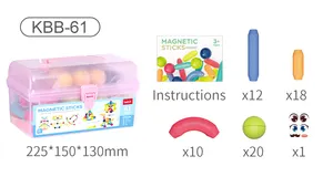 Blocs de construction magnétiques colorés et créatifs, bâtons et boules magnétiques, jouets éducatifs pour enfants