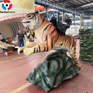 Modèle <span class=keywords><strong>de</strong></span> jeu d'animal à chevaucher flexible Action Tiger à vendre, animaux animatroniques à chevaucher, jeux vidéo pour enfants - Product Image 3