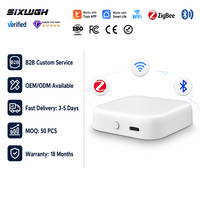 SIXWGH Tuya ZigBee Gateway Multimodo, Puente Inalámbrico WIFI BLE Mesh, Control por Aplicación para Hogar Inteligente, Compatible con Smart Life, Alexa y Google Home