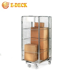 अनुकूलन भंडारण धातु स्टील पोर्टेबल सुरक्षित धातु लॉक करने योग्य भंडारण पिंजरे ट्रॉली - Product Image 6