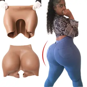 Women Silicone Open Crotch Panties And Bumbum Body Shaper Big Silicone Buttock Butt Lifter Fake butt and hips Padded Pants