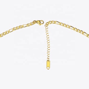 18K الذهب مطلي مجوهرات من صلب لا يصدأ الكوبية سلسلة قلادة بحرف الأولي المختنق للنساء قلادة P193042 - Product Image 5