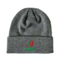 Bonnet en tricot personnalisé avec logo brodé, bonnet d'hiver à revers uni, toque vierge pour homme et femme, skateboard, extérieur, OEM