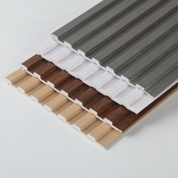Panneau mural rainuré en WPC pour salon intérieur, prix d'usine, idéal pour la décoration intérieure, panneau mural en bois imperméable