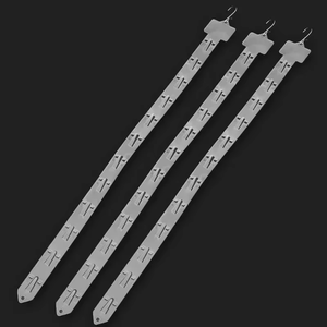 แถบแขวนพลาสติกสำหรับจัดแสดงสินค้าในซูเปอร์มาร์เก็ตสีดำ พร้อมตะขอ 12 อัน - Product Image 4