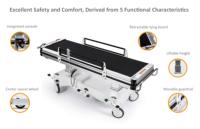 Lit de transfert électrique VU sans levage, chariot-brancard hospitalier pour le transport en USI des patients gravement malades et post-opératoires