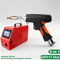 ZPLASER Máquina de Soldadura Láser 4 en 1, Antorcha Láser de Fibra Portátil 21T de 3kW con Alimentador de Hilo Único para Cabezal de Soldadura SUP