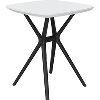 Table basse carrée en plastique moderne et simple pour la maison Table de jardin d'extérieur Table de salle à manger noire de chambre à coucher de restaurant vente en gros