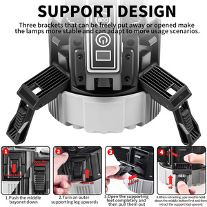 Lampe de camping portable Yunmai 3 Xhp70 Led avec perche télescopique, lampe torche haute intensité pour l'extérieur - Product Image 5