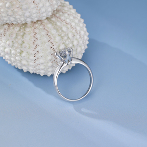 Hợp Thời Trang 925 Sterling Silver Rhodium Mạ Tùy Chỉnh Moissanite Kim Cương Ngón Tay Nhẫn 1CT/2ct/3ct Nhẫn Cưới Cho Phụ Nữ - Product Image 4