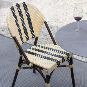 Outdoor Rattan Bistro Garden Set Patio <b>Table</b> and Chairs French Style <b>Balcony</b> Dining Furniture - Product Image 2