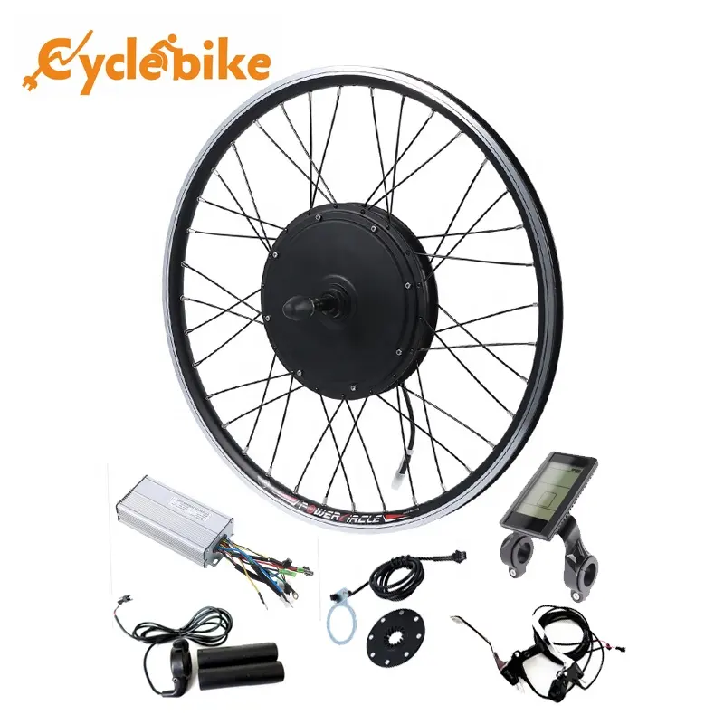 Elektrikli bisiklet ön/arka hub Motor tekerlek çerçeve dönüşüm kiti 48V 1000w elektrikli bisiklet kiti ile LCD ekran