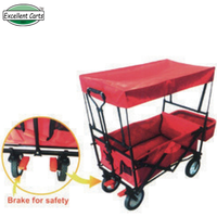 CT-0222 Chariot de wagon de haute qualité avec poussette pliable à auvent pour les activités de plein air