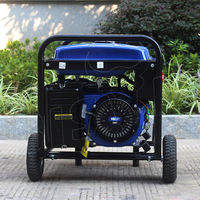 Générateur portable à essence BISON CHINA 6000W 420cc 15HP, démarrage automatique, refroidissement par air, 7.5KVA 220/380V 50/60Hz, certifié CE, réservoir de carburant de 25L