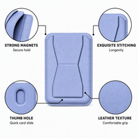 Porte-cartes magnétique 13 aimants N52, support simple couche en cuir PU Magsafe, portefeuille pour cartes de téléphone, impression de logo personnalisée, stock disponible
