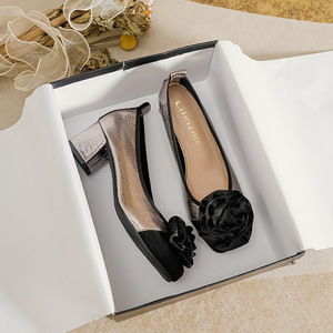 Scarpe con abbinamento grossolano a blocchi di colore per donne con teste paffute larghe piedi e piedi pigri che calpestano scarpe da donna taglie forti - Product Image 3