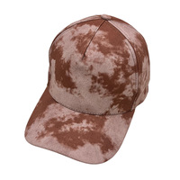 Gorra de Béisbol Estructurada de 5 Paneles con Tela Tie Dye, Logotipo Personalizado OEM, Bordado con Logotipo Impreso, Multicolor, Gorra Moderna y a la Moda, Venta al Por Mayor