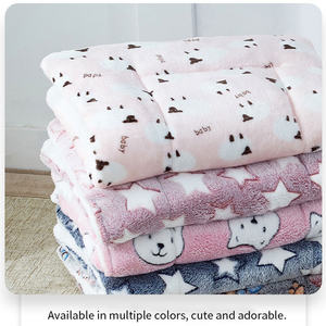 Interior de lujo al por mayor de alta calidad de diseño personalizado Logo dormir cálido felpa suave franela algodón Pad mascota perro gato camas perrera - Product Image 6