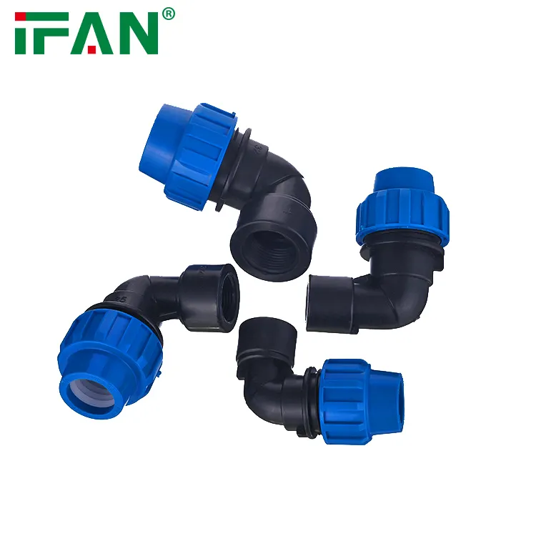 IFAN Irrigation 20-63mm filetage femelle coude en plastique PP PE HDPE raccord de tuyau de Compression