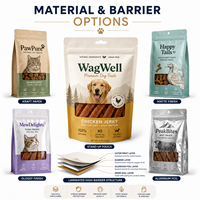 Pochette personnalisée pour friandises pour animaux de compagnie, sac refermable imprimé avec fermeture éclair pour collations pour chiens et chats, aliments lyophilisés, viande séchée et emballage d'aliments pour animaux