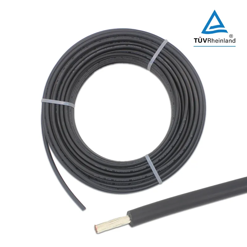 EN 50618 Leader PV TUV XLPE calor solar Fotovoltaica Dc cable de alimentación Cable de batería de 6mm2 proveedor 1000V fabricante