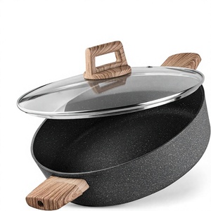 High Quality Modern Style Induction Ready Soup <b>Pots</b> Casserole Ceramic Non-Stick Forged Cookware Shallow Casserole - Product Image 1