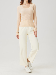 Maglietta a U in Seta e <span class=keywords><strong>Lino</strong></span> Nuova Collezione 2026 per <span class=keywords><strong>Donna</strong></span>, Ideale per Primavera ed Estate, Disponibile in Magazzino - Product Image 3