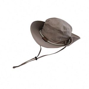 Sombrero de Pesca con Cordón, Diseño de Fábrica, Protección Solar, Impermeable, Transpirable, para Senderismo al Aire Libre, con Logotipo Bordado - Product Image 4