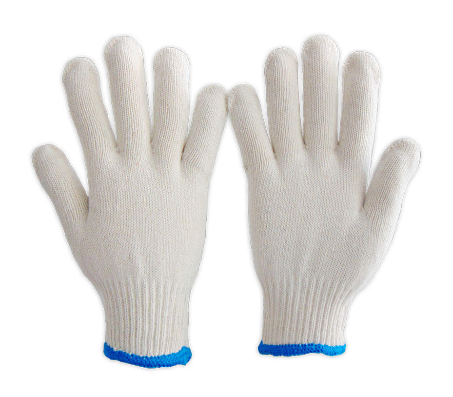 Nylon Gloves Red+White Wear-Resistant Hand Protection Safety Work Labor