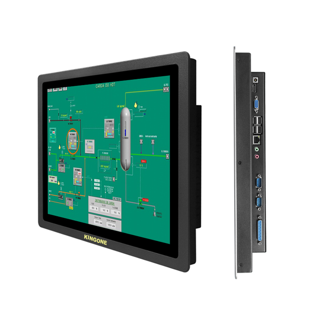 15 17 19 Inch Flat Pcap Touch Screen All in One Computer Touch Screen Panel Pc RS232 RS485 HMI Fanless Embedded Industrial PC