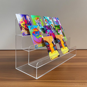 Support de Présentation en Acrylique Transparent pour Cartes et Articles <span class=keywords><strong>Otaku</strong></span> – Présentoir de Bureau à <span class=keywords><strong>2</strong></span>/3/4 Niveaux pour Badges et Marchandises – Étagère de Rangement - Product Image 2