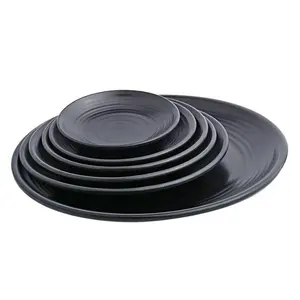 Wholesale Retail Hotel Tableware Series Frosted Melamine Thread Sushi Plate